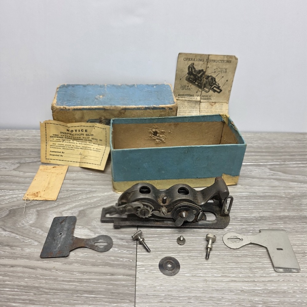 Vintage Famous‎ Buttonhole Worker for Singer Model CC Machine in Box W/ Manual
